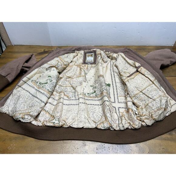 Vintage G-III Global Identity Brown Leather Bomber Jacket Size Large - Picture 9 of 12